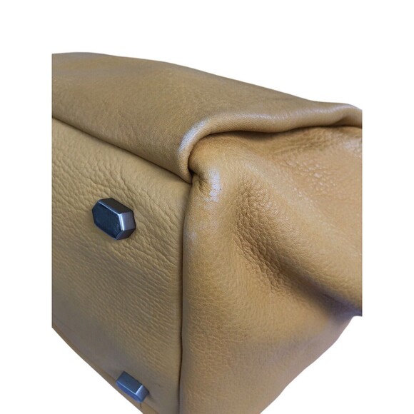 LIEBESKIND Berlin Mustard Leather Shoulder Hobo Bag Large With Shoulder Strap - Picture 14 of 16